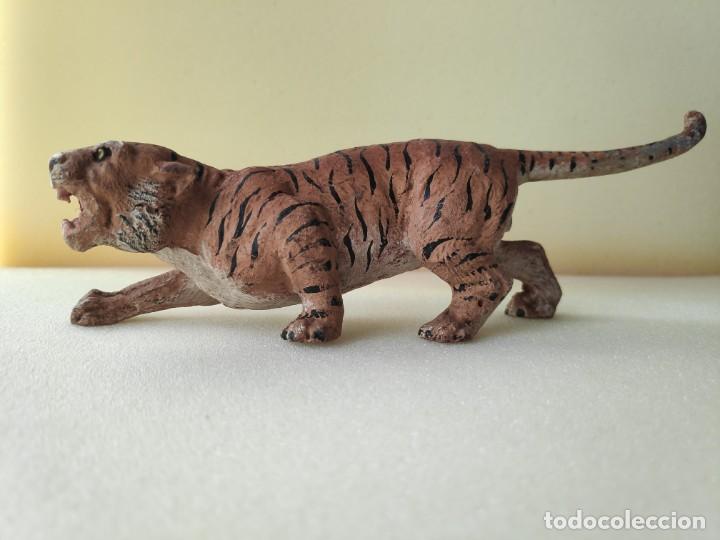 Figuras de goma y PVC: Tigre atacando Elastolin 1920 - Foto 1
