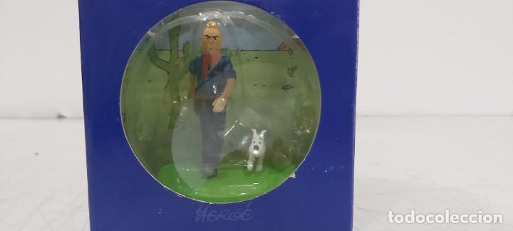 Figuras de goma y PVC: ANTIGUA FIGURITA DE TINTIN COFREET SCENE PLASTIQUE