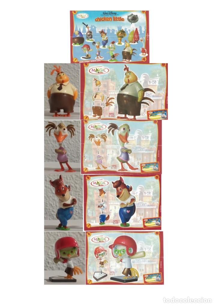 Figurines en Caoutchouc et PVC: Chiken Little: S-502, S-505, S-509 y S-511 + 4 BPZ