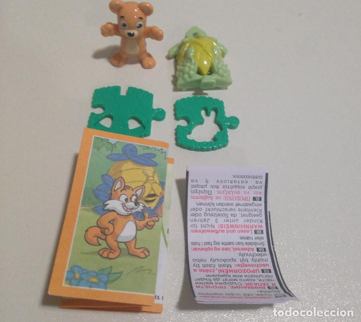 Figurines en Caoutchouc et PVC: kinder pascua 2020 dv mu&ntilde;eco puzzle edicion animales bosque perro oso osito perrito