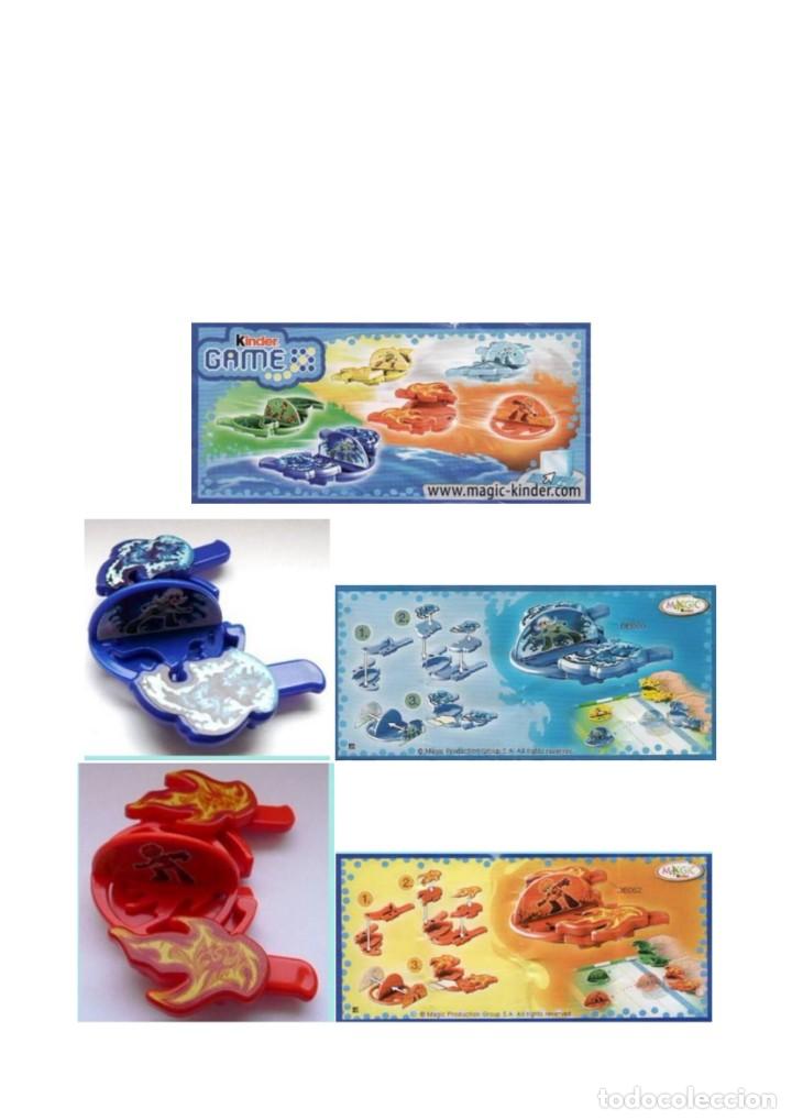 Kinder Figures: Lanzadores: DE060 Azul oscuro y DE062 Rojo + 2 BPZ