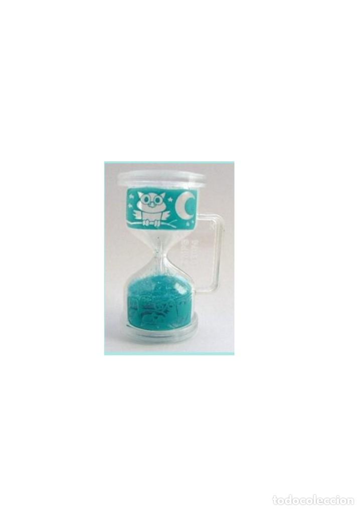 Figuras de goma Kinder: Relojes de arena: DE074B Buhos - Foto 1