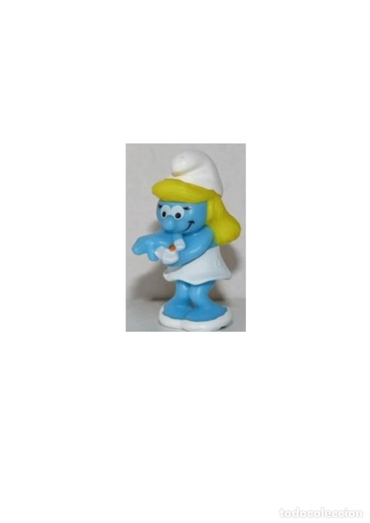 Figuras de goma Kinder: Los pitufos: UN128 Pitufina - Foto 1