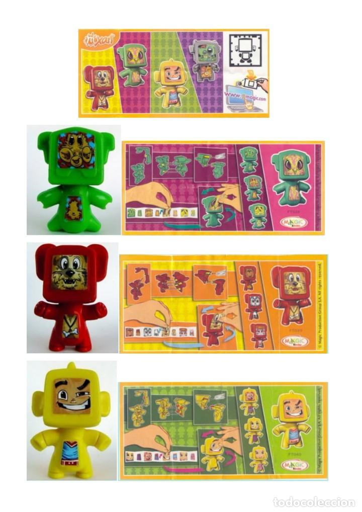 Kinder Figures: Robots: FT038 Robot verde, FT039 Robot rojo y FT040 Robot amarillo + 3 BPZ