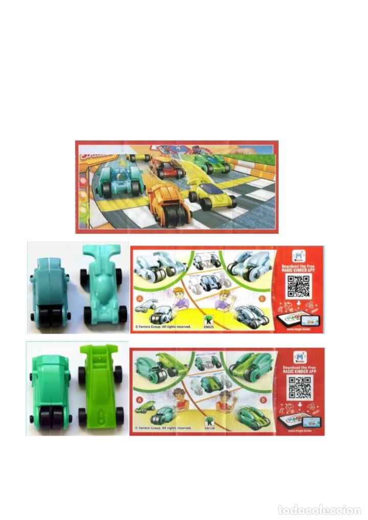 Figuras de Borracha e PVC: Coches: EN025 Coche azul y EN 139 coche verde + 2 BPZ