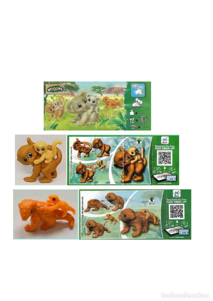 Figuras de Borracha e PVC: Animales: EN123 Monos y EN124 Natoons pangolines + 2 BPZ