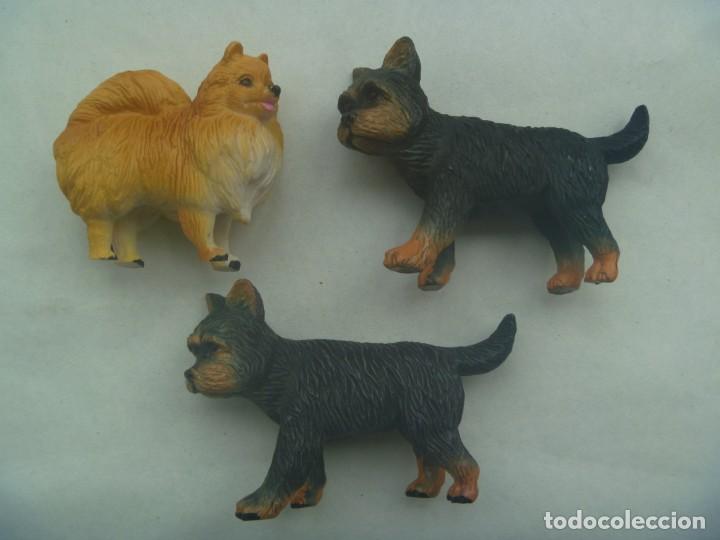 Figuras de goma y PVC: LOTE DE 3 FIGURAS DE PLASTICO DURO DE PERROS - Foto 1