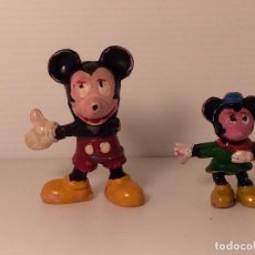 Figuras de Goma y PVC: FIGURAS DE MICKY Y SU HIJO DISNEY EN GOMA DE PECH. Lote 227817005
