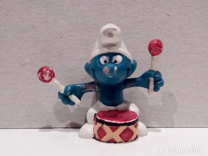 Figuras de goma y PVC: Pitufo con Tambor - Peyo - Foto 1