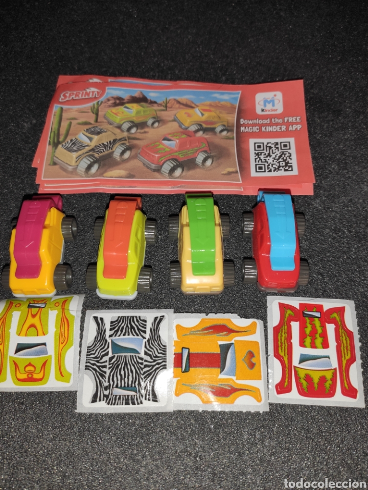Figurines en Caoutchouc et PVC: kINDER FERRERO 139 serie sprinty todoterrenos rallye del desierto 2015 completo 4 fig + 4 bpz