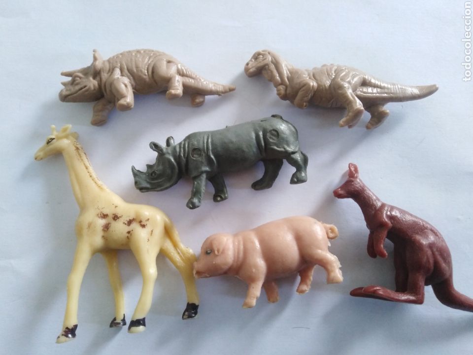 Figure di Gomma e PVC: Lote figuras animales plastico