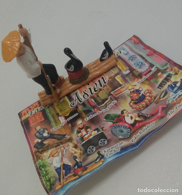 Kinder &Uuml;berraschung: chinito chino kinder canoa barca aves mu&ntilde;eco miniatura china bpz papel ferrero kinder