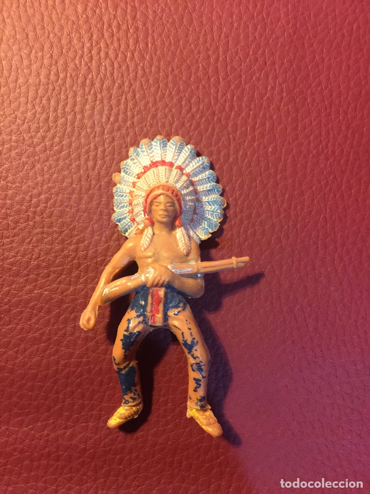 Figuras de goma y PVC: Jefe indio jecsan pech - Foto 1