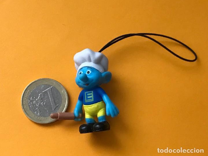 Figuras de Goma y PVC: PITUFO SMURF PEYO EDEKA COCINERO - COLGANTE MOVIL - FIGURA MU&Ntilde;ECO TIPO KINDER