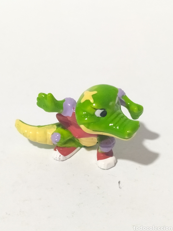 Figure di Gomma e PVC: Figura PVC. Kinder.Ferrero.1992.Crazy Crocos.Locodrilos.Croco skate