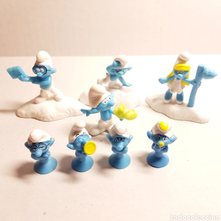 Figuras de Goma y PVC: (L3) 8 FIGURAS PITUFOS