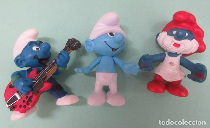Figuras de goma y PVC: Tres pitufos de PVC - Foto 1