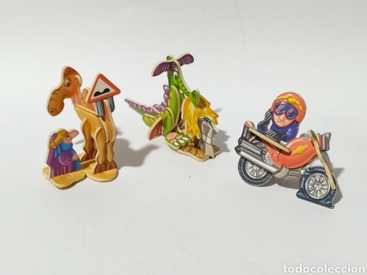 Kinder Figures: Kinder.K03.N&deg;101,102,103.Rompecabezas3D.Canello,dragon y motorista.A&ntilde;o2003.Colecci&oacute;n completa.