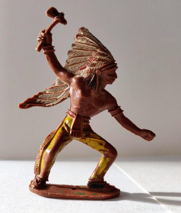 Figuras de goma y PVC: Indios con Caba&ntilde;a - Foto 2
