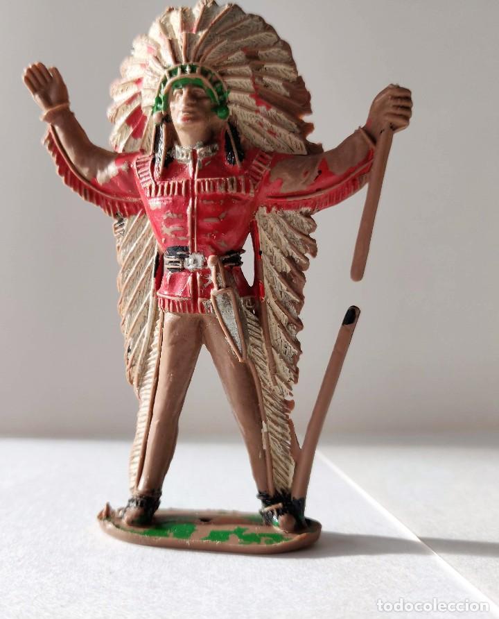 Figuras de goma y PVC: Indios con Caba&ntilde;a - Foto 3