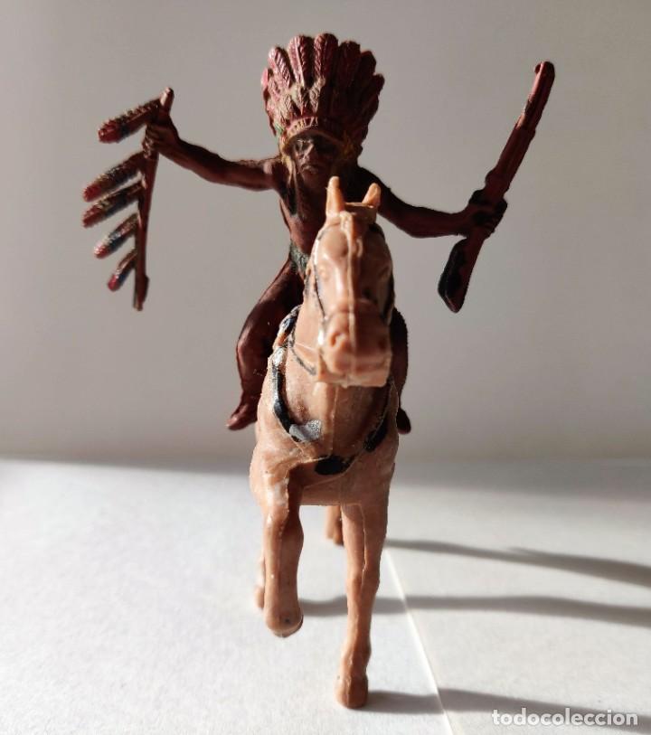 Figuras de goma y PVC: Indios con Caba&ntilde;a - Foto 4