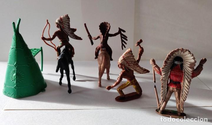 Figuras de goma y PVC: Indios con Caba&ntilde;a - Foto 7