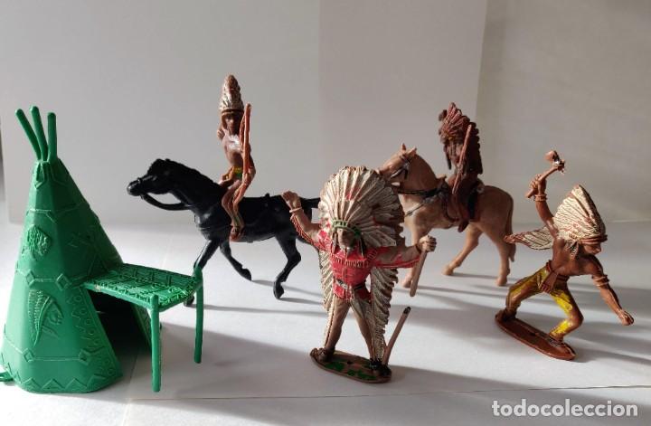 Figuras de goma y PVC: Indios con Caba&ntilde;a - Foto 8