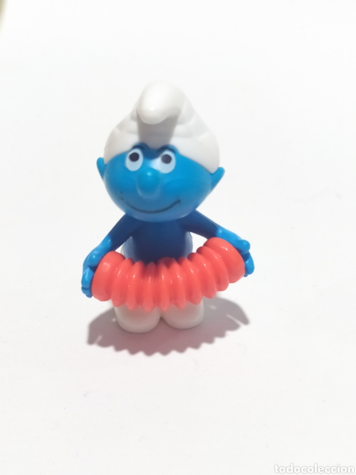 Figuras de Goma Kinder: Figuras PVC. Kinder. Pitufos M&uacute;sicos.Acordeonista. K97 N61. A&ntilde;o 1997.