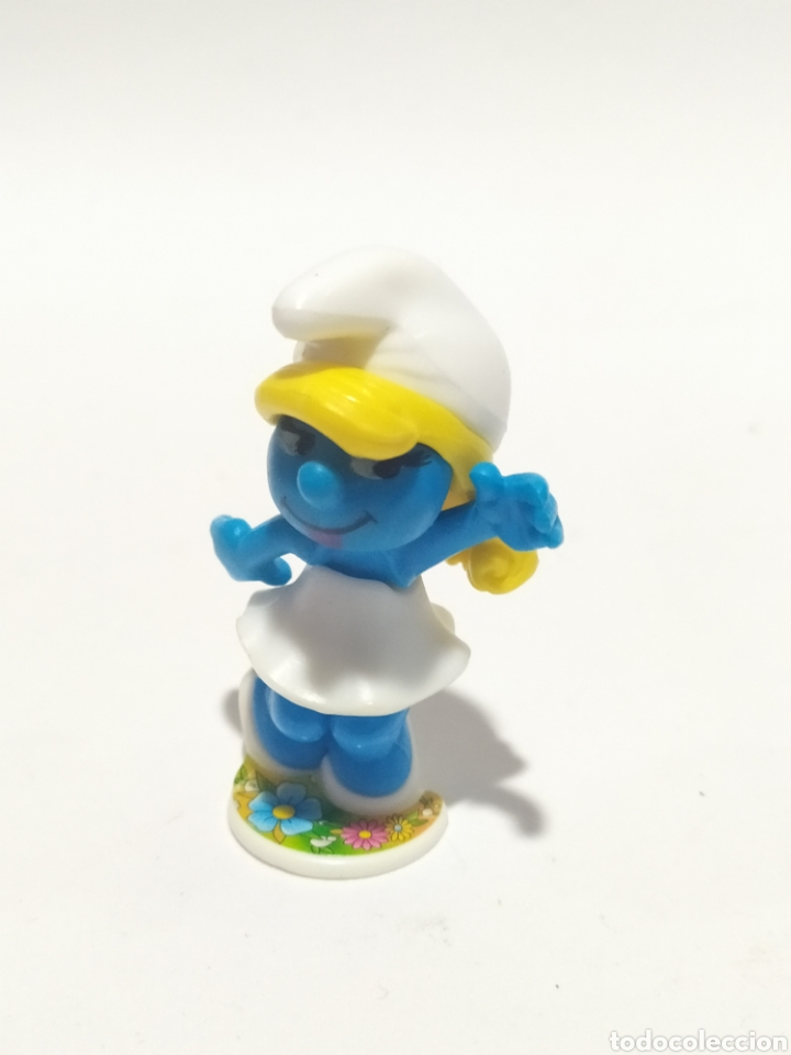 Figuras de Goma Kinder: Figuras PVC. Kinder. Pitufos M&uacute;sico. K97 N51.Pitufina.A&ntilde;o 1997