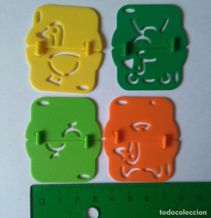 Figuras de Borracha e PVC: stencils kinder piezas colores para dibujar