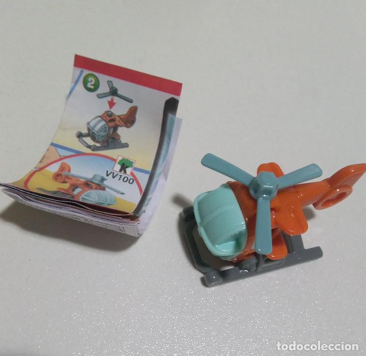 Figuras de Borracha e PVC: kinder vv 100 2020 2021 helicoptero vehiculo bpz papel completo montable miniatura escala secundario