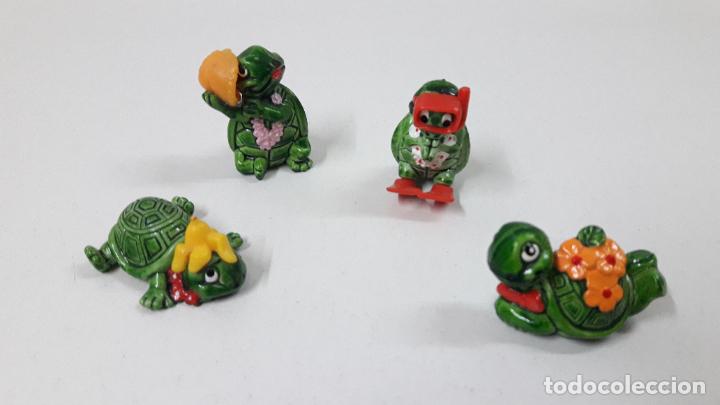 Figuras de Borracha e PVC: CUATRO TORTUGAS . FIGURAS PROMOCIONALES KINDER . FERRERO . A&Ntilde;OS 90