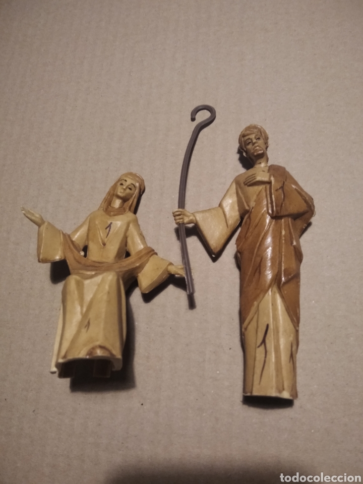 Figuras de goma y PVC: Figuras religiosas Mar&iacute;a y Jos&eacute; - Foto 1