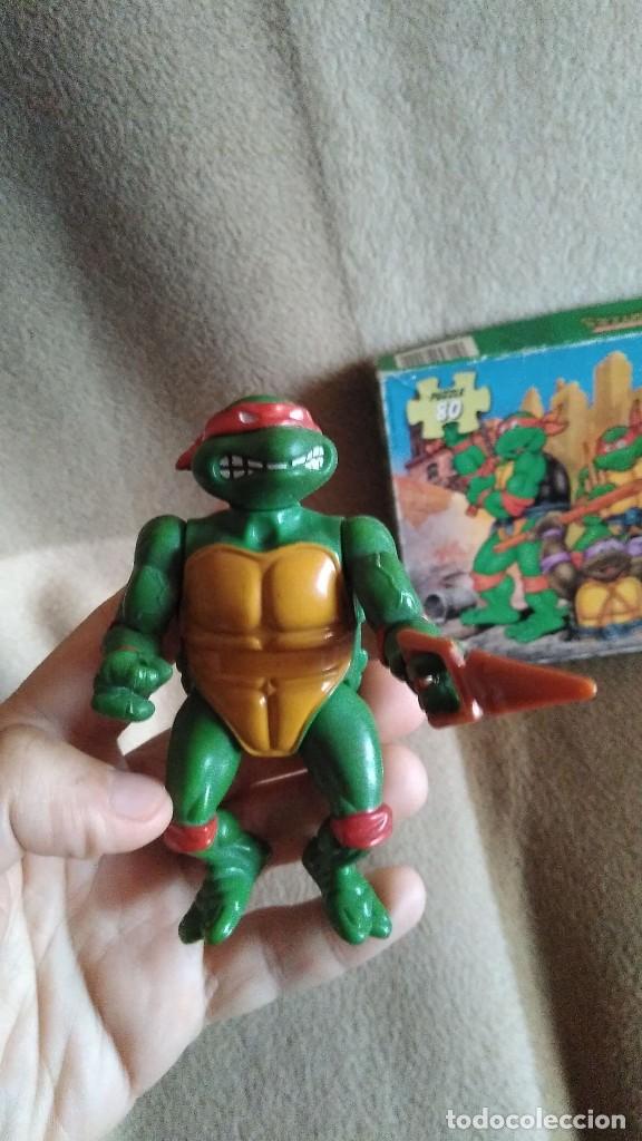 Gummi- und PVC-Figuren: MU&Ntilde;ECO TORTUGA NINJA RAPHAEL, FIGURA SERIE DE DIBUJOS ANIMADOS A&Ntilde;OS 90