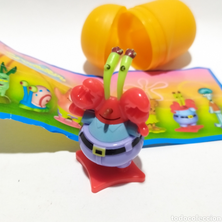 Figuras de Goma Kinder: Figuras Pvc. Kinder.A&ntilde;o 2012.Bob Esponja.Don Cangrejo.