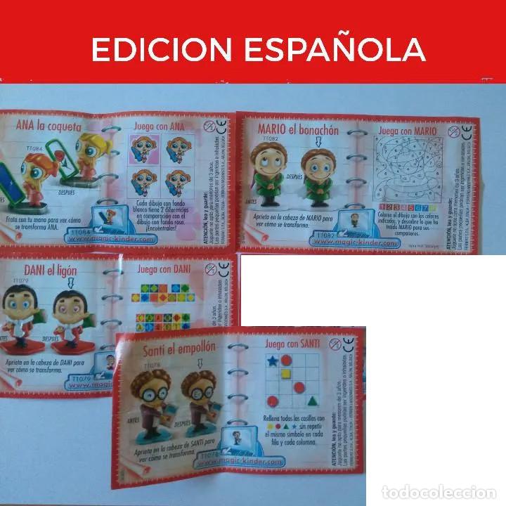 Figuras de Goma Kinder: coleamigos papeles bpz espa&ntilde;ol castellano variantes kinder ferrero espa&ntilde;a