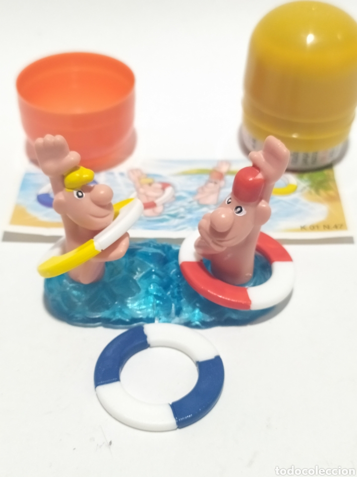 Figurines en Caoutchouc et PVC: Figuras Pvc. Kinder. K01 n47. A&ntilde;o 2001.Nadadores.
