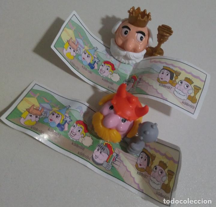 Kinder Figures: figura rey vikingo cabezon k98 bpz papel figurita medieval mu&ntilde;eco