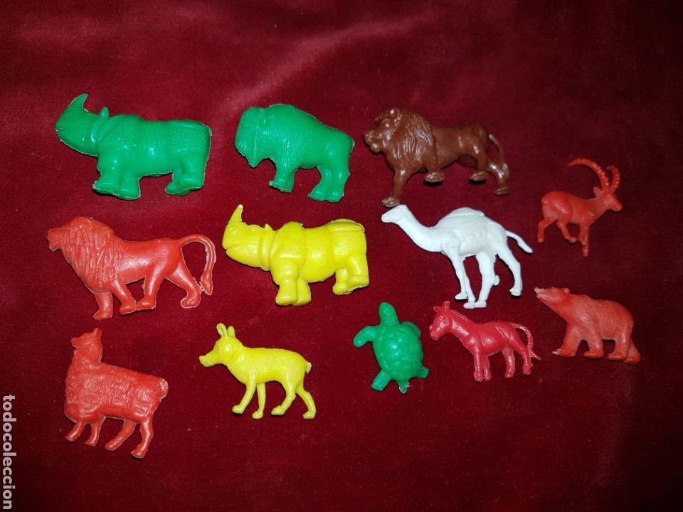 Figuras de goma y PVC: Lote figuras animales Dunkin - Foto 1