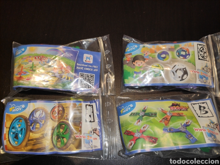 Kinder Figures: kINDER FERRERO 183 serie go move 4 juegos diferentes completos con sus bpz