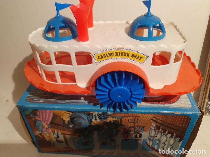 Figuras de Goma y PVC: SHAMBER. CASINO RIVER BOAT, MISSISSIPPI REF 63. BARCO DE PLASTICO A&Ntilde;OS 70.