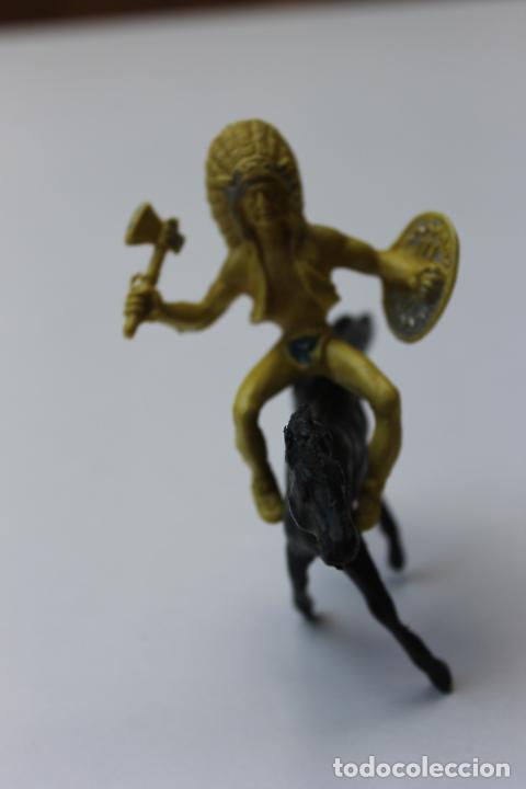 Figuras de goma y PVC: LOTE DOS INDIOS A CABALLO COMANSI - Foto 3