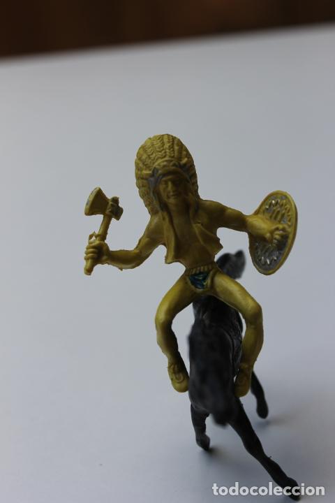 Figuras de goma y PVC: LOTE DOS INDIOS A CABALLO COMANSI - Foto 4