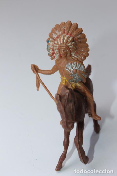 Figuras de goma y PVC: LOTE DOS INDIOS A CABALLO COMANSI - Foto 5