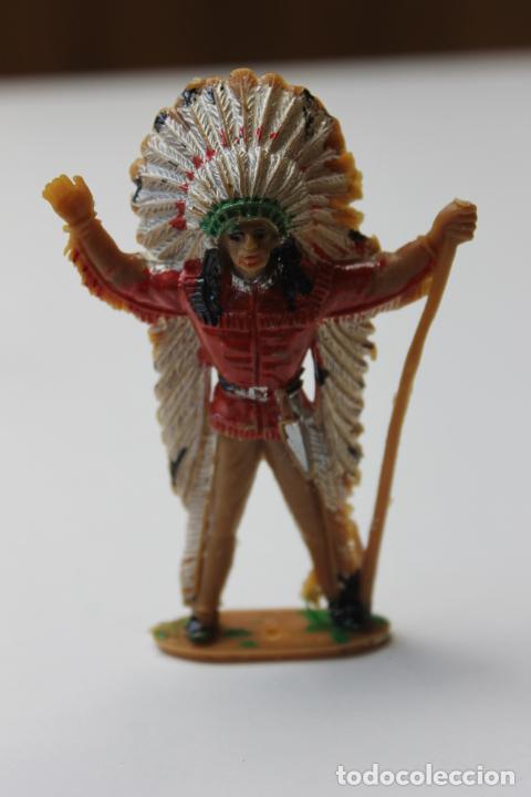 Figuras de goma y PVC: LOTE CUATRO INDIOS Y DOS VAQUEROS COMANSI, JECSAN - Foto 9