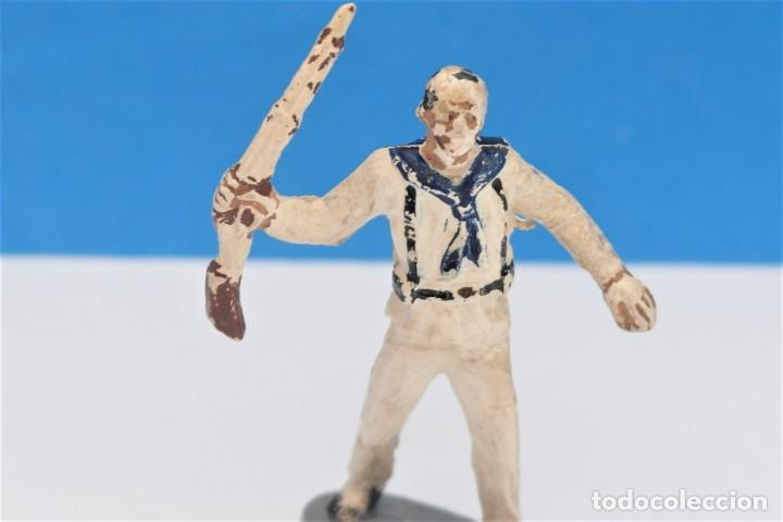 Figure di Gomma e PVC: Antigua Figura en Goma. Serie Soldados de Marina. Bruver. A&ntilde;os 50. Made in Spain