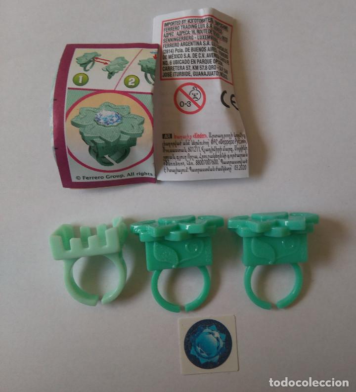 Kinder Figures: anillo bpz papel completo kinder 2020 2021 ni&ntilde;a flor ring figurita figura mu&ntilde;eco vv 187