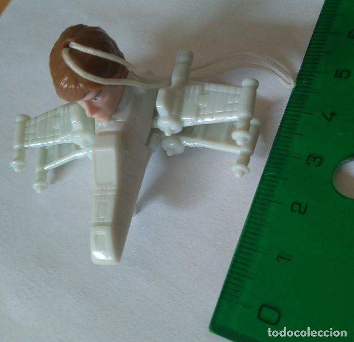 Figuras de Borracha e PVC: kinder star wars luke skywaker x wing fighter mu&ntilde;eco colgante figura personaje guerra galaxias mini