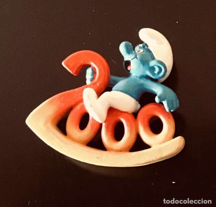 Figuras de goma y PVC: Pitufo original Schleich a&ntilde;o 2000