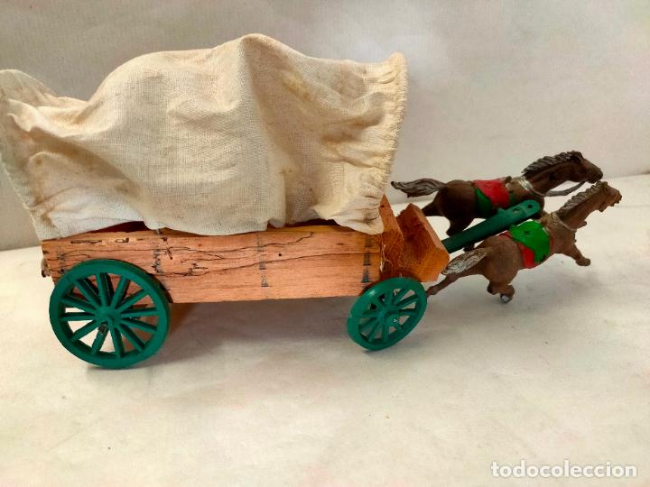 Figuras de Goma y PVC: Caravana o carreta del Oeste de Pech Hermanos. Goma. Años 50/60 - Foto 4 - 247366030